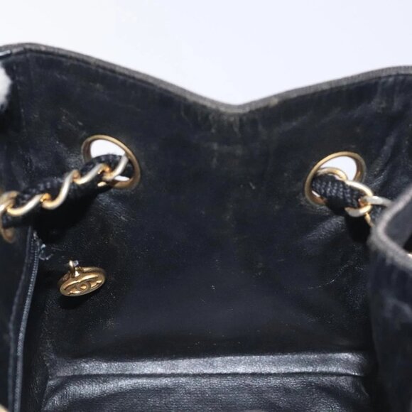 CHANEL Matelasse Chain Hand Bag Raffia Orange Gold CC Auth 130503 - Picture 12 of 15